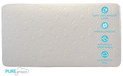 PUREgrace Crib Mattress Protector, Breathable Tencel Cover, Sensitive Skin Friendly Waterproof Pad