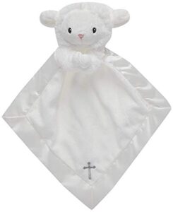baby aspen bedtime blessings lamb lovie for babies security blanket, rattle, newborn baby toy, white, 1 count (pack of 1)