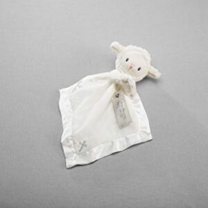 Baby Aspen Bedtime Blessings Lamb Lovie for Babies Security Blanket, Rattle, Newborn Baby Toy, White, 1 Count (Pack of 1)