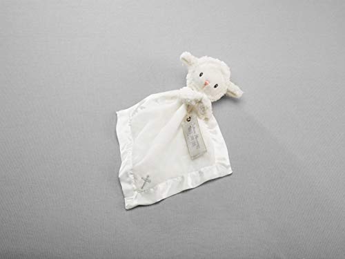 Baby Aspen Bedtime Blessings Lamb Lovie for Babies Security Blanket, Rattle, Newborn Baby Toy, White, 1 Count (Pack of 1)