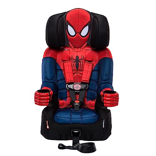 KidsEmbrace Marvel Spider-Man 2-in-1 Forward Facing Booster Car Seat, Red/Blue/Black