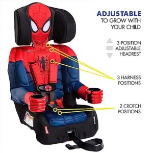 KidsEmbrace Marvel Spider-Man 2-in-1 Forward Facing Booster Car Seat, Red/Blue/Black