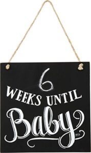 primitives by kathy chalk art box sign, weeks until baby