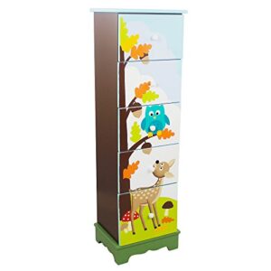 Fantasy Fields - Enchanted Woodland Hand Crafted Kids Storage Cabinet with 5 Drawers