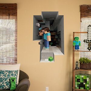 JINX Minecraft Digging Removeable Wall Cling Decal Sticker for Kids Room