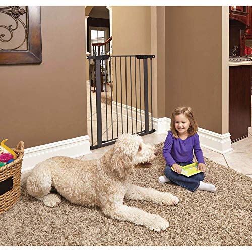 MidWest Homes for Pets 29' High Walk-thru Steel Pet Gate, 29' - 38' Wide in Textured Graphite