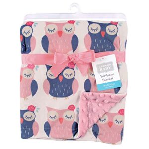 Hudson Baby Unisex Baby Plush Mink Blanket, Owls, One Size