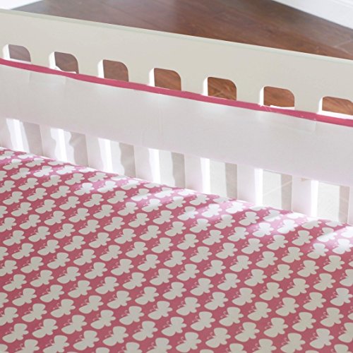 Just Born Fresh Air Crib Liner, Pink/White