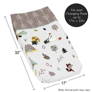 Nature Fox Bear Animals Boys or Girls Baby Changing Pad Cover for Outdoor Adventure Collection