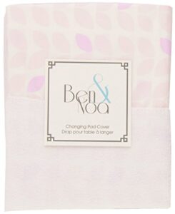 kushies baby ben & noa change pad with terry insert percale sheet, pink petals