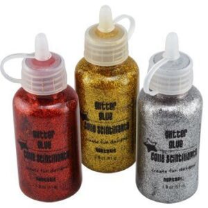 Glitter Glue 3 Colors Red Gold Silver