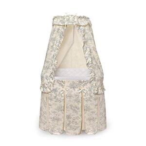 majesty rocking baby bassinet with bedding, pad, and storage