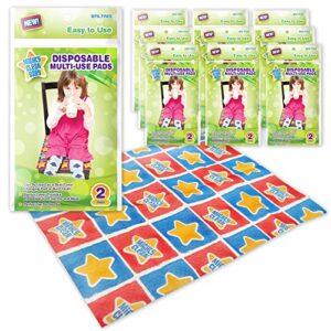 disposable changing pad liners - 18 waterproof, soft, absorbent multi use pads by mighty clean baby in portable 2 packs for your diaper bag
