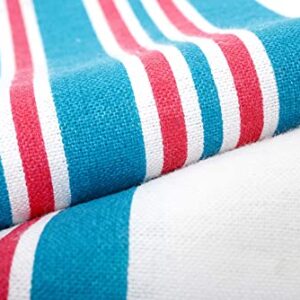 Linteum Textile (3-Pack, 30x40 in) Receiving Hospital Baby Blankets, 100% Cotton, Classic White w/Blue & Pink Stripes