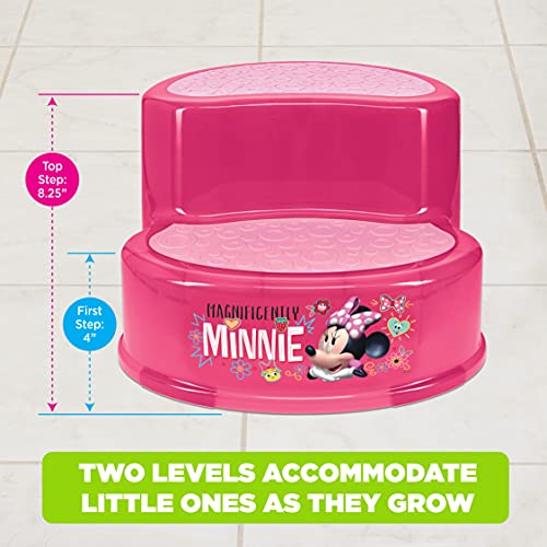 Disney Minnie Mouse 2-Tier Step Stool, Pink