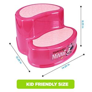 Disney Minnie Mouse 2-Tier Step Stool, Pink