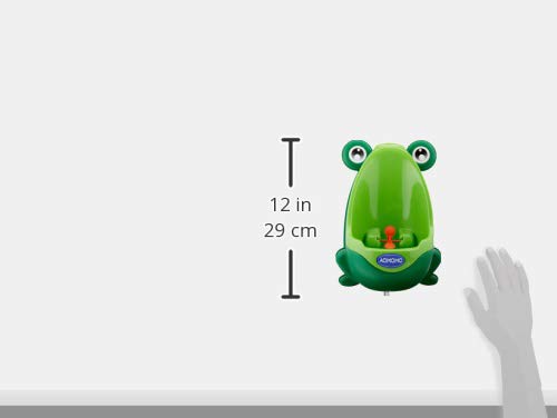 AOMOMO Frog Potty Training Urinal for Boys Toilet with Funny Aiming Target Green