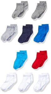 hanes boys' toddler ankle sock 10-pack, assorted, 6/ 4t-5t