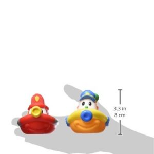 Nuby 2-Pack Tub Tugs Floating Boat Bath Toys, Colors May Vary, (Pack of 2)