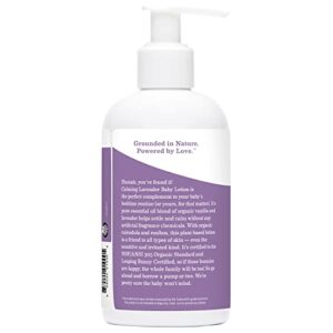 Earth Mama Calming Lavender Baby Lotion | Nourishing Organic Calendula + Rooibos for Sensitive Skin, 8 Fl Oz