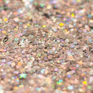 KARIZMA Holographic Silver Body Glitter. 10g Chunky Face Glitter, Hair Glitter, Eye Glitter and Body Glitter for Women. Rave Glitter, Festival Accessories, Cosmetic Glitter Makeup. Loose Glitter Set