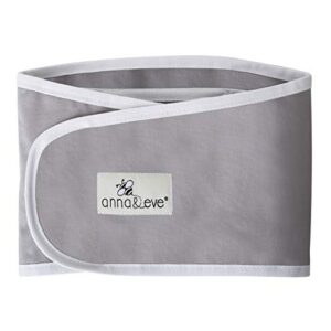 Anna & Eve - Baby Swaddle Strap, Adjustable Arms Only Wrap for Safe Sleeping - Large Size Fits Chest 16 to 20.5, Grey