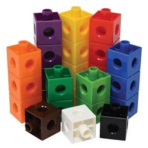 edxeducation linking cubes - set of 100 - connecting and counting snap blocks for construction and early math - for preschool and elementary aged kids