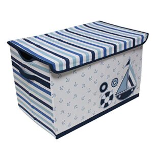 bacati - storage tote (toy chest 14.5"l x 24"w x 15"h, little sailor)