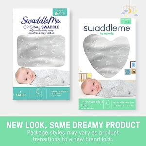 SwaddleMe by Ingenuity Original Swaddle, Size Large, For Ages 3-6 Months, 14-18 Pounds, Up to 30 Inches Long, 3-Pack Baby Swaddle Blanket Wrap