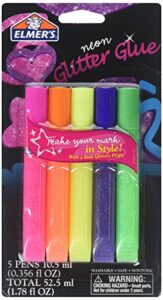 elmer's swirl glam glitter glue, 0.36 oz. each, pack of 5 color tubes
