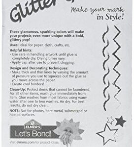 Elmer's Swirl Glam Glitter Glue, 0.36 Oz. Each, Pack of 5 Color Tubes