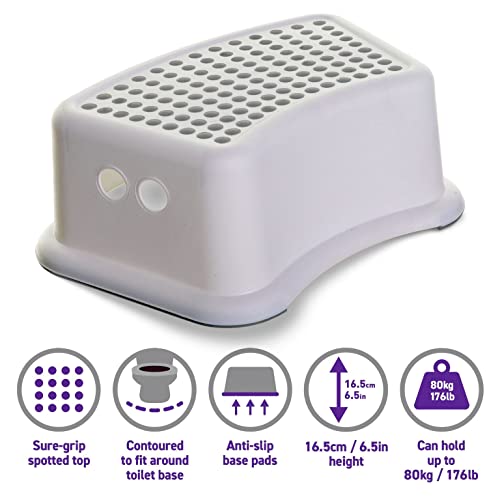 Dreambaby Step Stool for Kids - Non-Slip Base and Contoured Design for Toilet Potty Training and Sink Use