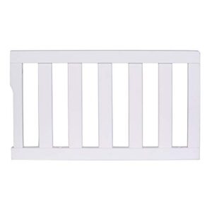dream on me convertible crib toddler guard rail in white, compatible with select cribs, crib to toddler bed conversion, easily attachable (21.25l x 1.2w x 12.25h)