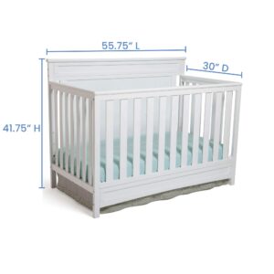 Delta Children Princeton 4-in-1 Convertible Baby Crib, White