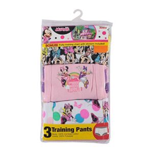 Disney Girls' 3pk Minnie Mouse Potty Training Pants 3, 7, 10-PK in Sizes 18M, 2T, 3T & 4T, MinnieTraining3pk