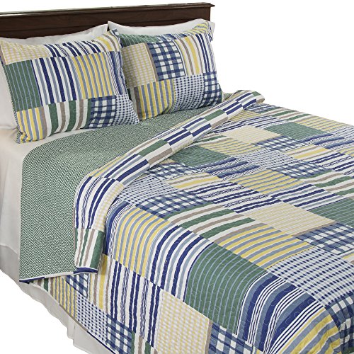 Lavish Home Full/Queen Lynsey 3 Piece Quilt Set, Multicolor