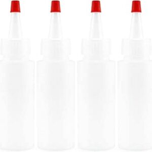 Cornucopia 2oz HDPE Plastic Squeeze Bottles w/Yorker Tips (6-Pack), Empty Refillable Bottles for Arts, Crafts & Kitchen