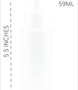 Cornucopia 2oz HDPE Plastic Squeeze Bottles w/Yorker Tips (6-Pack), Empty Refillable Bottles for Arts, Crafts & Kitchen