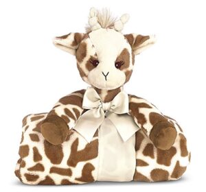 bearington baby patches cuddle me sleeper, giraffe large size security blanket, 28.5" x 28.5"