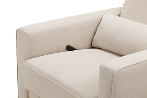 DaVinci Piper Upholstered Recliner and Swivel Glider in Cream, Greenguard Gold & CertiPUR-US Certified