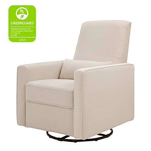DaVinci Piper Upholstered Recliner and Swivel Glider in Cream, Greenguard Gold & CertiPUR-US Certified