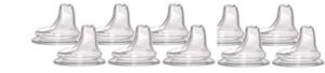 nuk replacement spouts clear silicone - 10 pack