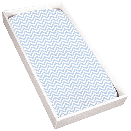 Kushies Baby Terry Changing Pad Cover, Blue Chevron