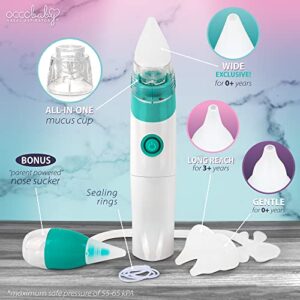 OCCObaby Baby Nasal Aspirator - 2 PK Baby Nose Suction Kit- Battery Operated Baby Nose Cleaner and Manual Baby Nose Sucker for Newborns, Infants and Toddlers - Congestion Relief for Babies