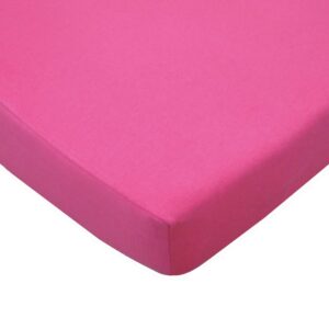 tl care supreme 100% natural cotton jersey knit fitted crib sheet for standard crib and toddler mattresses, fuchsia, 28" x 52", soft breathable, for girls