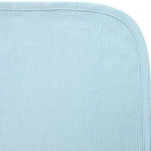 TL Care 100% Natural Cotton Swaddle/Thermal Blanket, Blue, Soft Breathable, for Boys and Girls