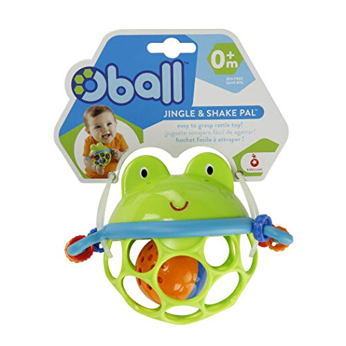 Bright Starts Oball Musical Toy, Jingle & Shake Pal, BPA-Free Easy-Grasp Baby Rattle Toy, Ages Newborn+