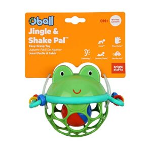 Bright Starts Oball Musical Toy, Jingle & Shake Pal, BPA-Free Easy-Grasp Baby Rattle Toy, Ages Newborn+