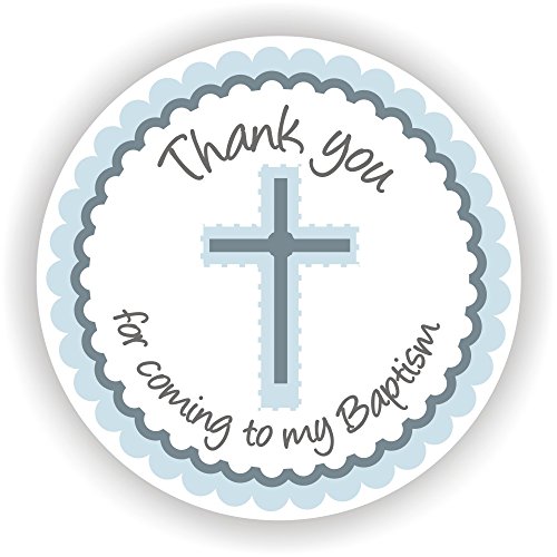 Philly Art & Crafts Baptism Stickers - Boy Baptism Stickers - Favor Stickers - Set of 40 Stickers