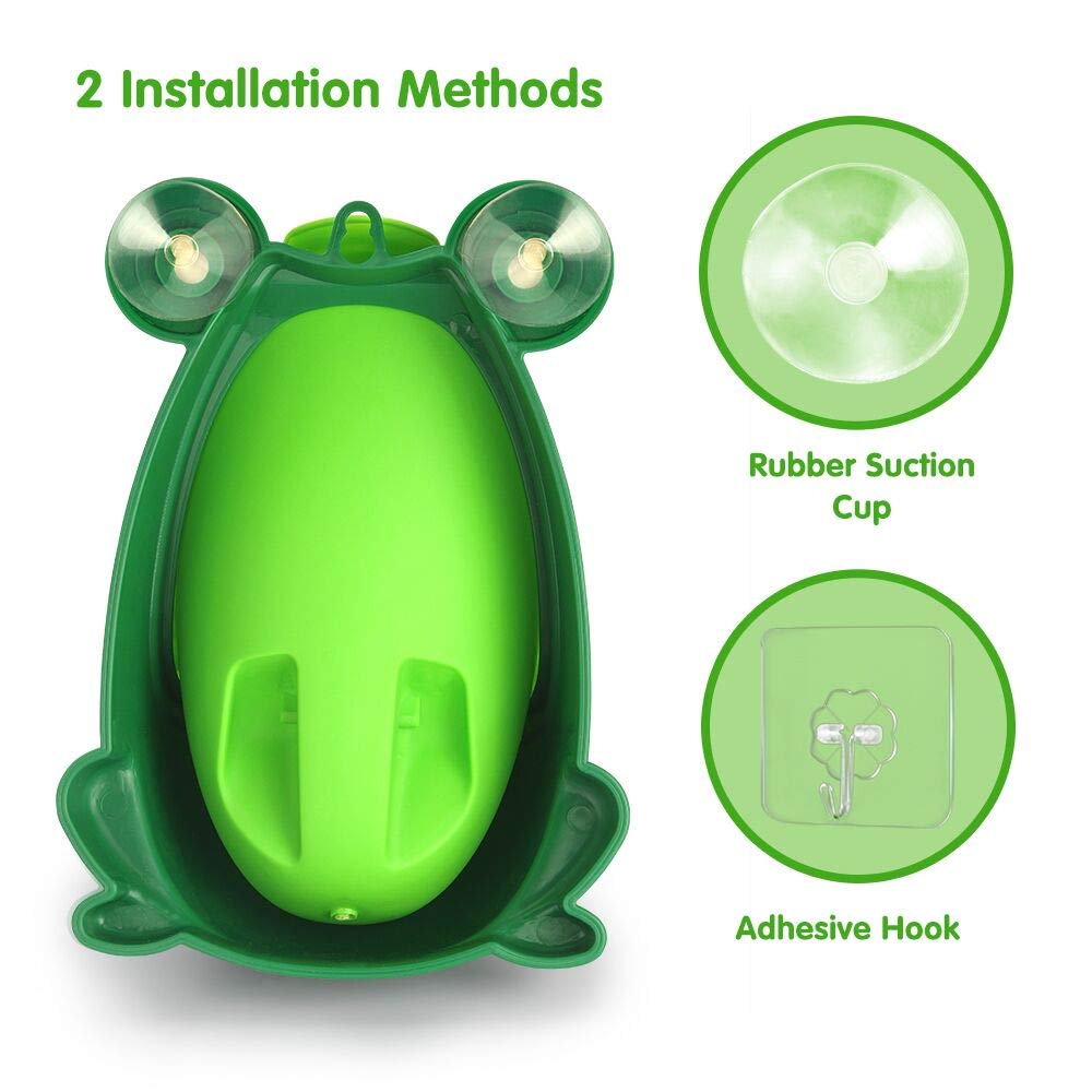 Soraco Frog Potty Training Urinal for Toddler Boys Toilet with Aiming Target-Green